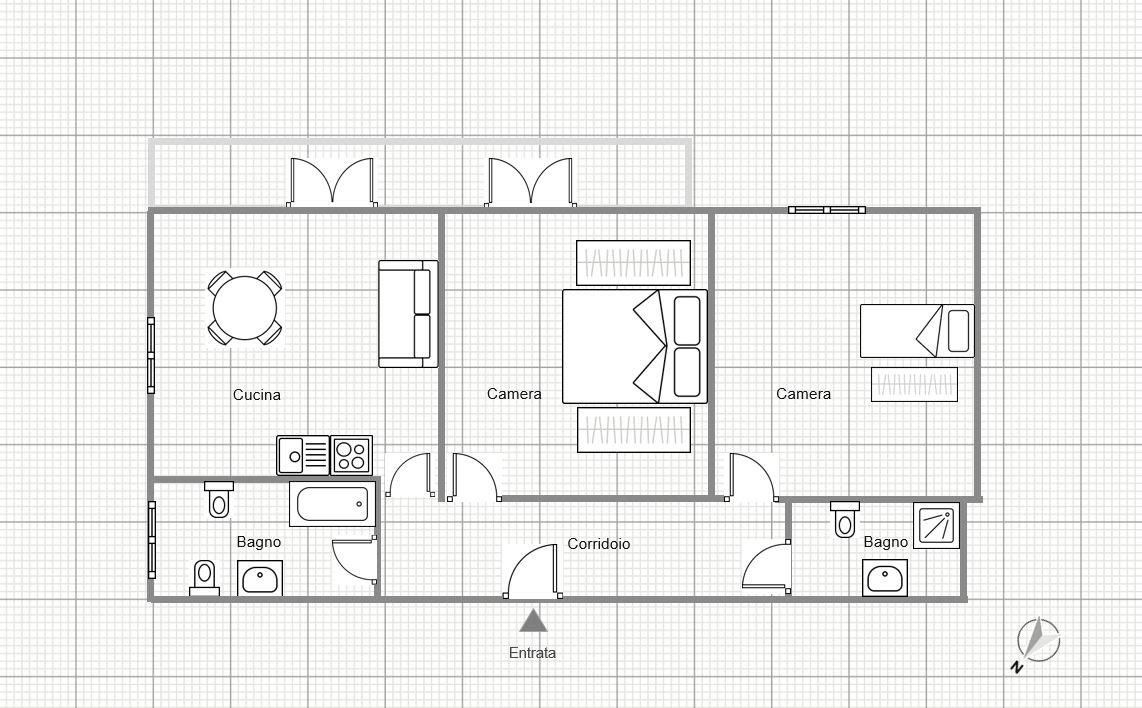Bright apartment in central area